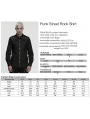 Black Gothic Punk Street Rock Shirt for Men