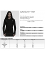 Black Gothic Cyberpunk Asymmetric Hooded T-Shirt for Men