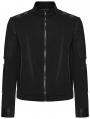 Black Gothic Cyberpunk Mesh Splicing Short Jacket for Men