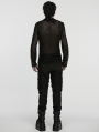 Black Gothic Punk Waterproof Techwear Pants for Men