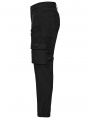 Black Gothic Punk Waterproof Techwear Pants for Men