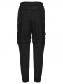 Black Gothic Punk Waterproof Techwear Pants for Men