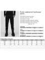 Black Gothic Punk Waterproof Techwear Pants for Men