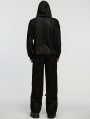 Black Gothic Punk Harajuku Decadent Loose Hoodie for Men