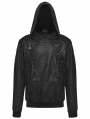 Black Gothic Punk Harajuku Decadent Loose Hoodie for Men