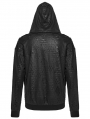 Black Gothic Punk Harajuku Decadent Loose Hoodie for Men