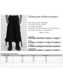 Black Gothic Cyberpunk Loose Cuffed Trousers for Men