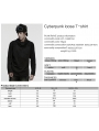 Black Gothic Cyberpunk Decadent Loose T-Shirt for Men