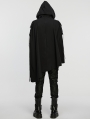 Black Gothic Wasteland Punk Waterproof Irregular Cloak for Men