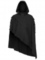 Black Gothic Wasteland Punk Waterproof Irregular Cloak for Men