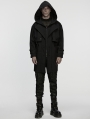 Black Gothic Waterproof Techwear Hooded Jacket for Men