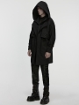 Black Gothic Waterproof Techwear Hooded Jacket for Men