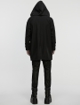 Black Gothic Waterproof Techwear Hooded Jacket for Men