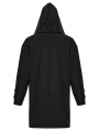 Black Gothic Waterproof Techwear Hooded Jacket for Men