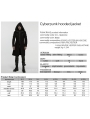 Black Gothic Cyberpunk Armor Hooded Velvet Jacket for Men