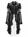 Black Vintage Gothic Flared Long Sleeve Frilly Shirt for Women