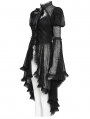 Black Vintage Gothic Flared Long Sleeve Frilly Shirt for Women