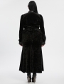 Black Gothic Gradient Velvet Bat Collar Long Sleeve Plus Size Shirt for Women