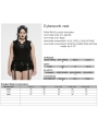 Black Gothic Cyberpunk Sleeveless Plus Size T-Shirt for Women