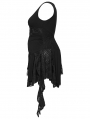 Black Gothic Sleeveless Irregular Hem Plus Size Dress