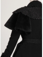 Black Long Sleeves Lace Winter Gothic Coat for Women