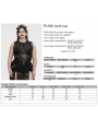 Black Gothic Punk Mesh Perspective Fitted Sleeveless Plus Size Top for Women