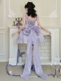 Purple Shimmering Bow Classic Lolita JSK Dress Full Set
