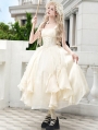 Beige Ruffle Layered Classic Lolita JSK Long Dress Set
