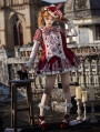 Black Striped Clown Doll Gothic Lolita Loose OP Dress Set