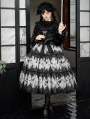 Black Gothic Butterfly Print Long Sleeve Lolita OP Dress