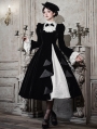 Black and White Gothic Asymmetrical Ruffled Lolita OP Dress