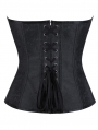 Black and Red Brocade Steampunk Gothic Overbust Corset