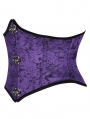 Purple Gothic Vintage Brocade Pattern Underbust Corset