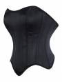 Black Gothic Satin Lace Up Boned Overbust Corset