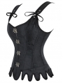 Black Steampunk Gothic Victorian Overbust Corset