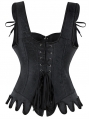Black Steampunk Gothic Victorian Overbust Corset