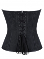 Black Gothic Steampunk Overbust Corset with O-rings