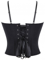Black Gothic Irregular Overbust Corset with Straps