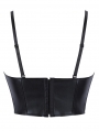 Black Gothic Strappy PU leather Waist Cinching Corset