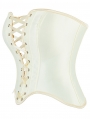 Beige Sexy Plunging Lace-Up Corset