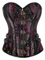 Colorful Steampunk Buckled Overbust Gothic Corset