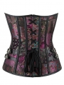 Colorful Steampunk Buckled Overbust Gothic Corset