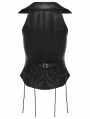 Black Gothic Punk Handsome Lapel Vest for Women