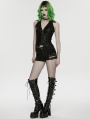 Black Gothic Punk Personality Cutout Shorts for Women