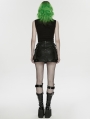 Black Gothic Apocalypse Punk Skirt with Detachable 3D Pocket