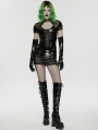 Black Gothic Punk Sexy Gloss Patent Leather Short Dress
