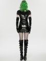 Black Gothic Punk Sexy Gloss Patent Leather Short Dress