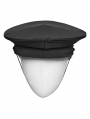 Black Gothic Punk Military Glossy Leather Hat