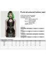 Black Gothic Punk Structured Hollow Vest Top for Women