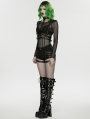 Black and Green Cyberpunk Gothic Skeleton Chain Harness
